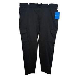 NWT Columbia Trek Mens XXL‎ Black Regular Fit Cargo Drawstring Pants